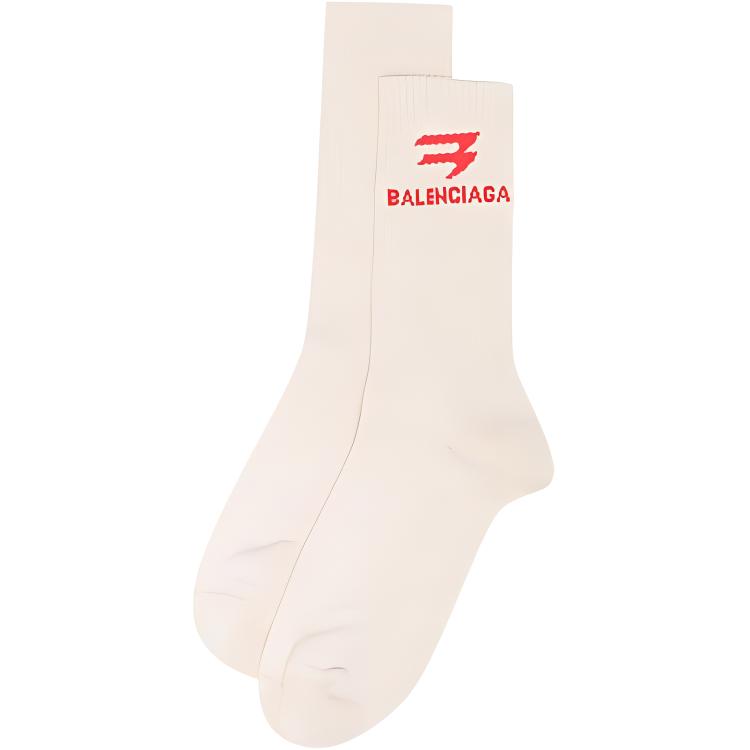 Balenciaga Sporty Socks ‘Sand/Red’
