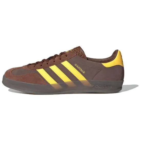 Adidas Originals GAZELLE INDOOR Anti Slip Wear Resistant Low Top Skateboard Shoes Unisex Dark Brown