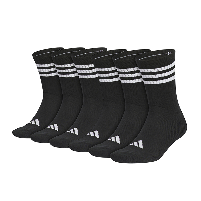 Adidas CUSHIONED CREW Socks Unisex 3 Pack Black/White