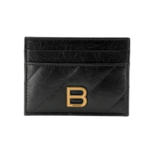Balenciaga Logo Plaque Quilted Cardholder