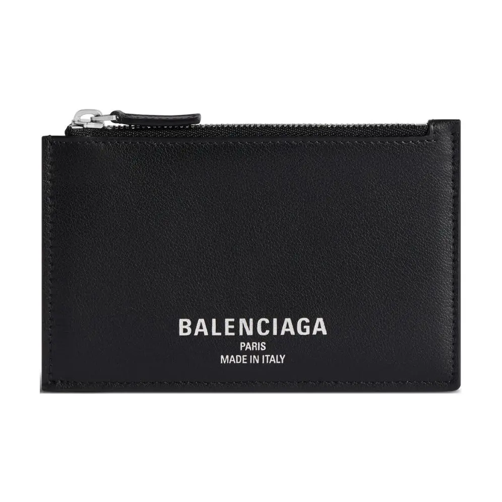 Balenciaga Smooth Calfskin Card Holders Large Men's Black