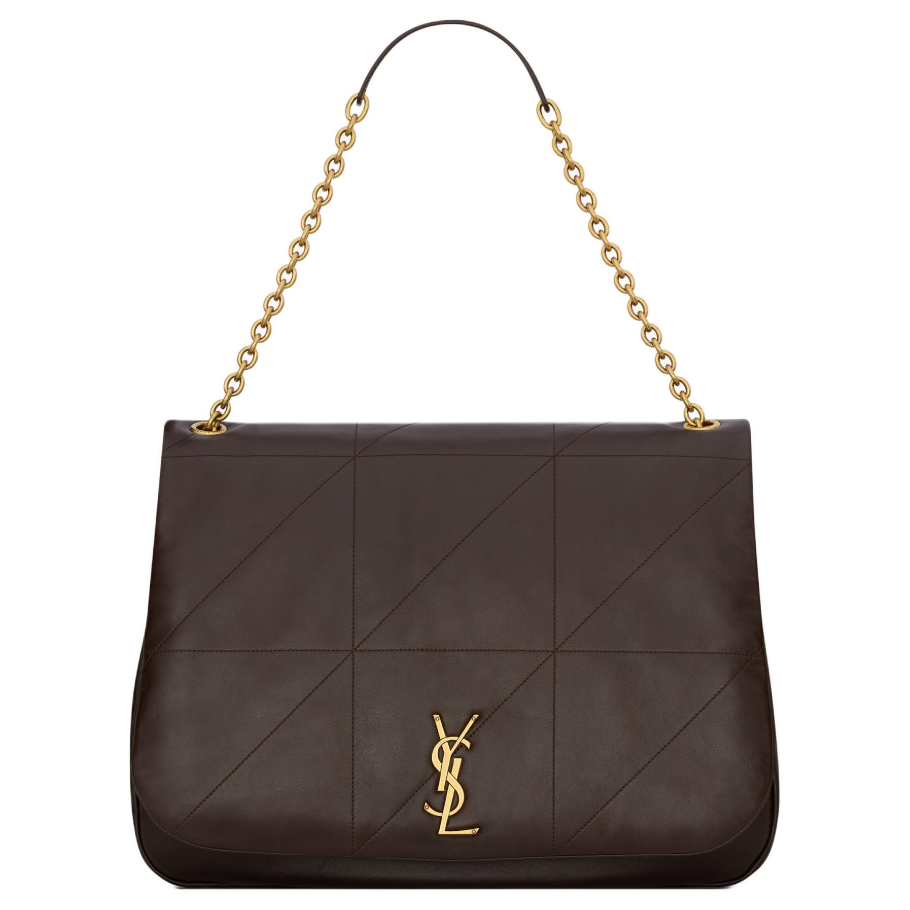 Женская сумка Saint Laurent (темно-коричневая)