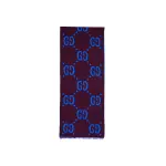 GUCCI Wool Knit Scarves Unisex Blue/Purple