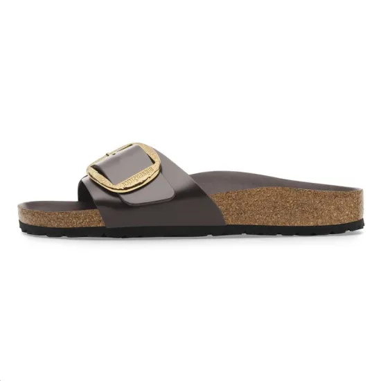 Birkenstock Madrid Big Buckle Series Slide Slippers Women's Coffee