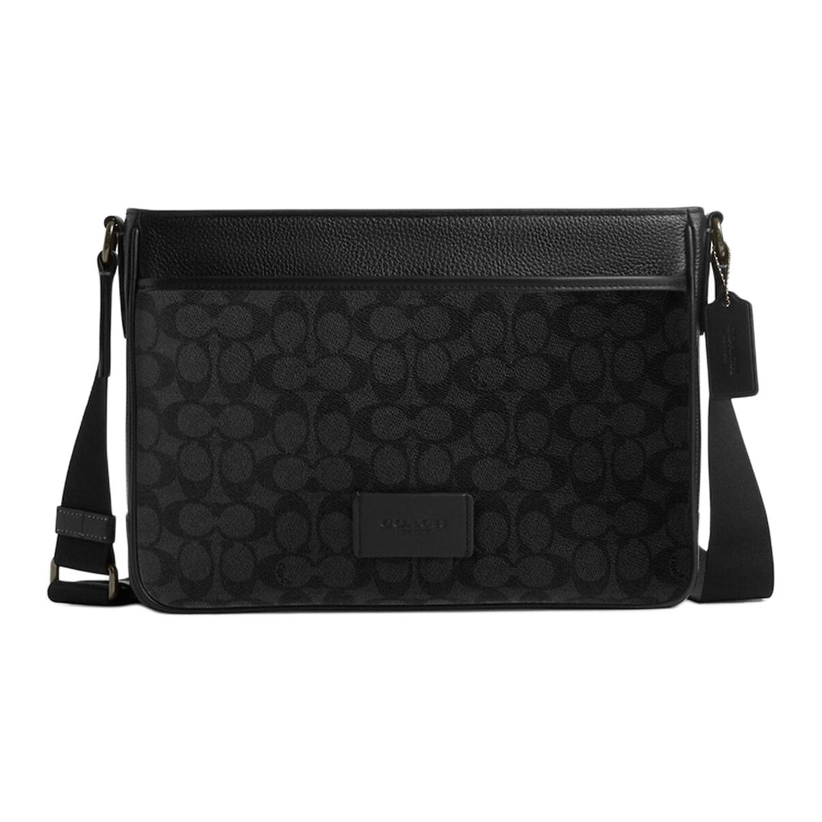 Мужская сумка COACH DISTRICT 30 (черно-серая)