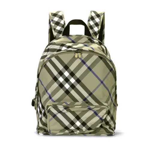 Burberry Shield Polyamide Backpack Men's Moss Green