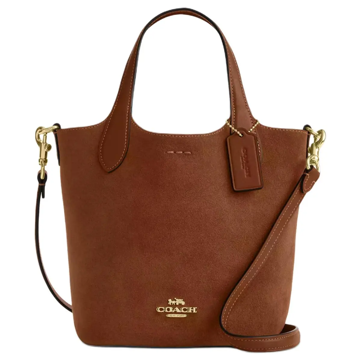 COACH Suede Shoulder Bag, Crossbody Bag, Handbag Small Women's Brown