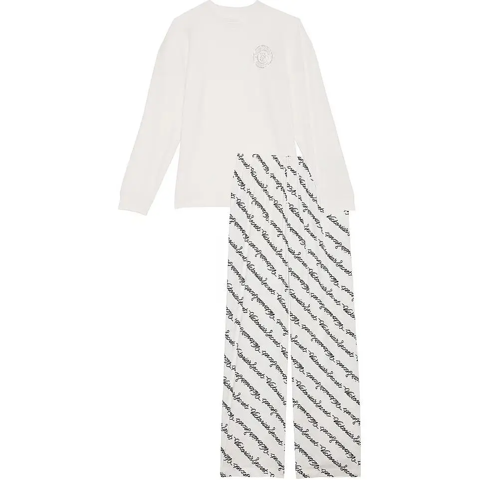 Victoria's Secret Pajama Set Women's Black White
