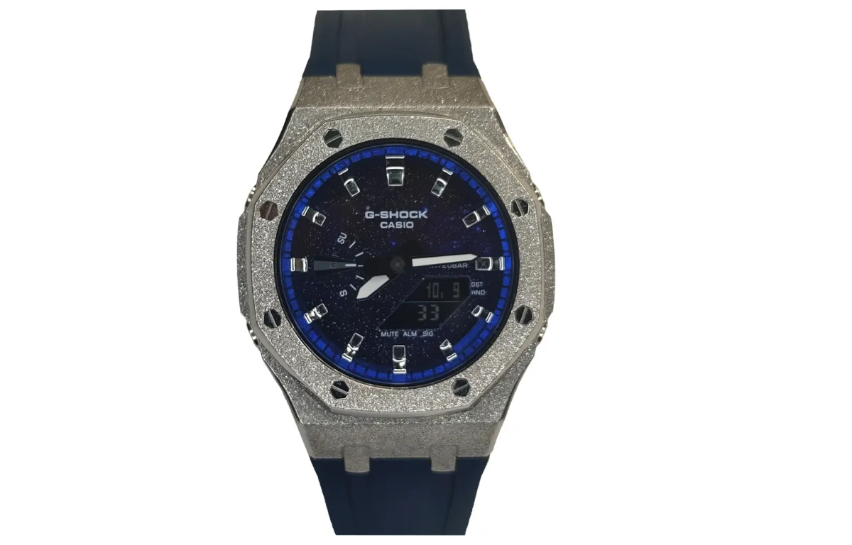 CASIO Men Liquid Crystal/Analog Dual Display Series 44mm Blue Watch