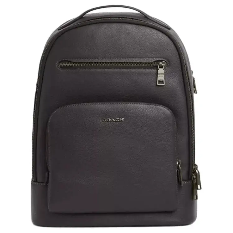 COACH ETHAN Litchi Grain Leather Backpack Large Men's Graphite