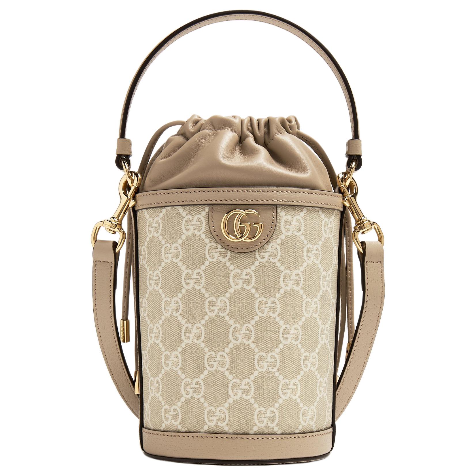 Женская сумка Gucci Ophidia (бежево-белая)