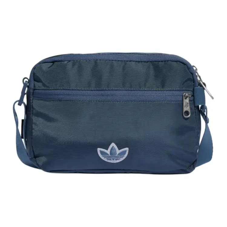 Adidas Originals Trefoil Premium Essentials Polyester Shoulder Bag, Crossbody Bag Small Unisex Ink Blue