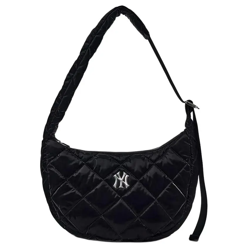 MLB New York Yankees Collaboration PU Polyurethane Portable Crossbody Bag, Shoulder Bag Regular Women's Black