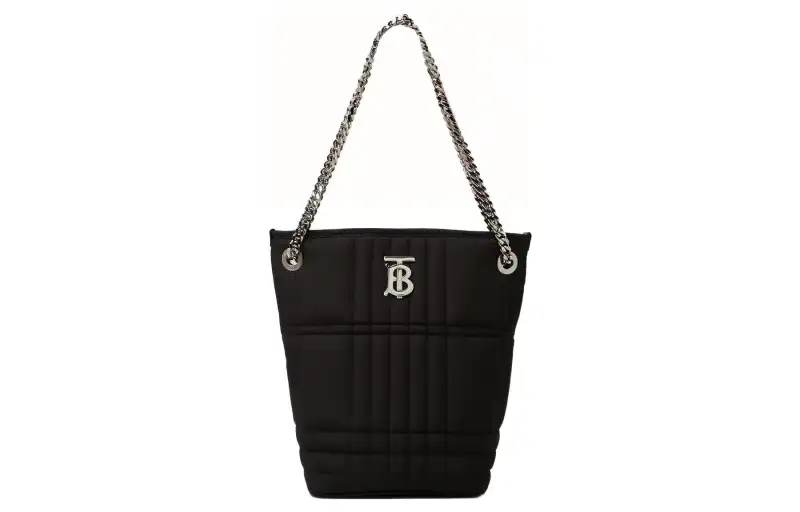 Burberry Lola Bag Polyester Bucket Bag, Handbag, Shoulder Bag Women's Black