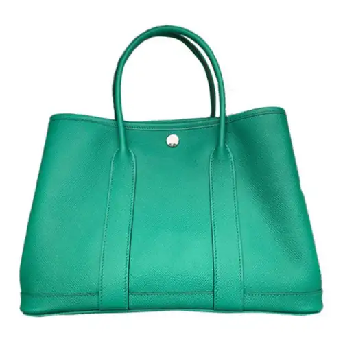 HERMES Garden Party Epsom Calfskin Handbag 30 Women's O6 Vert Jade Protea Green