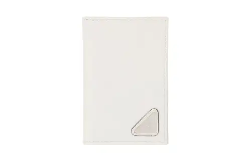 PRADA Saffiano Leather Card Holder Regular Men's White