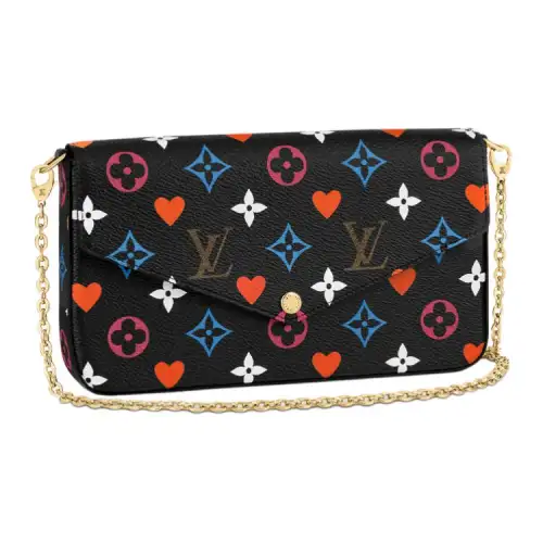 LOUIS VUITTON Felicie Pochette Game On Black