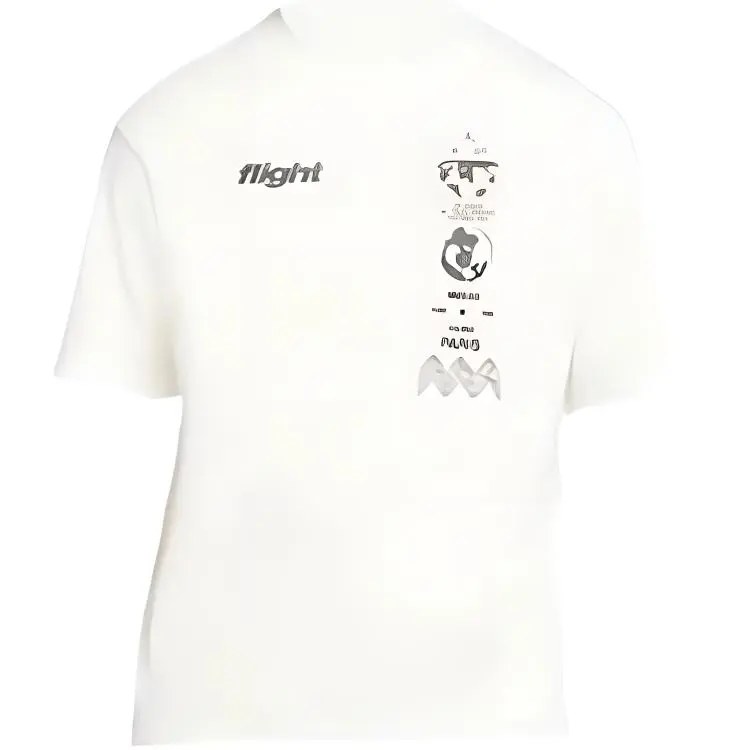 Jordan T-Shirts Men's Ecru Crew Neck Thin Straight Fit