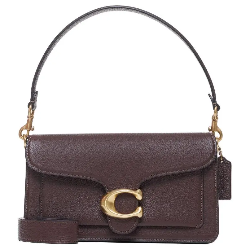 COACH Tabby Leather Shoulder Bag, Portable Crossbody Bag Medium Women's Maple Brown