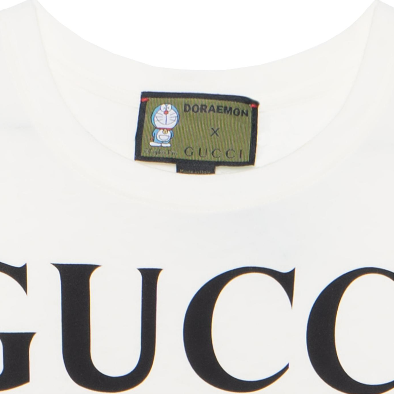 Женская футболка Gucci x Doraemon (слоновая кость) — фото 7