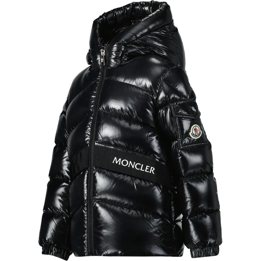 Куртка Moncler FW22 Logo (черная) — фото 4