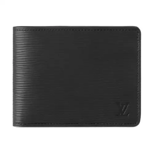 LOUIS VUITTON Multiple Wallet 3 Card Slot Epi Black