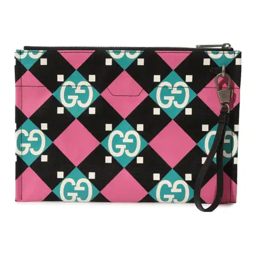 GUCCI Textile Clutch Men's Multicolor