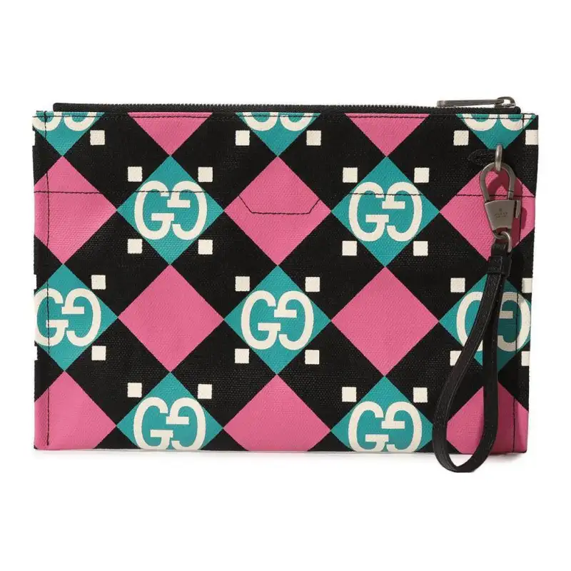 GUCCI Textile Clutch Men's Multicolor