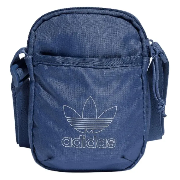 Adidas Originals Trefoil Polyester Shoulder Bag, Crossbody Bag Unisex Blue