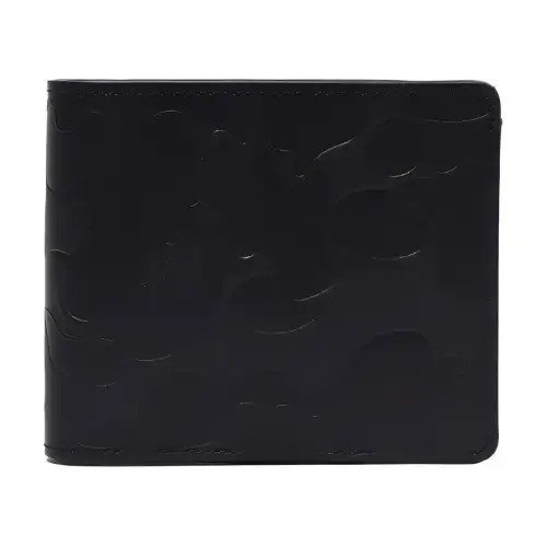 Bape Solid Camo Leather I Wallet Black