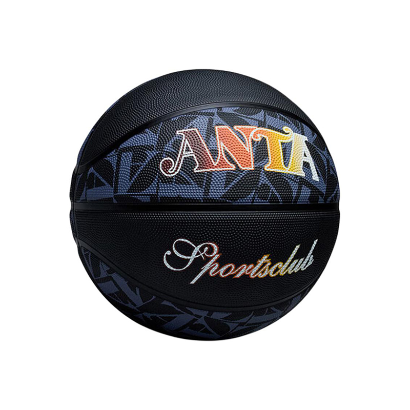 Anta Rubber Basketball Black Size 7 Ball Training Unisex