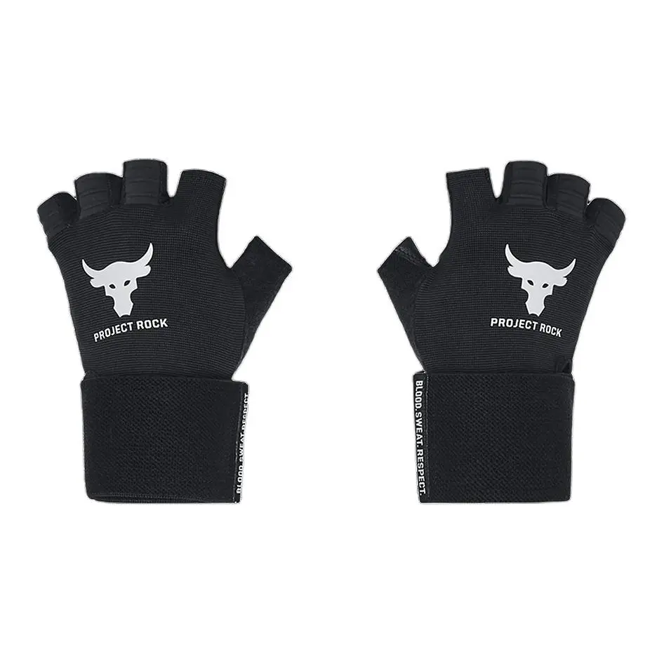 Under Armour Brand Logo Polyester Sports Gloves Men's Black