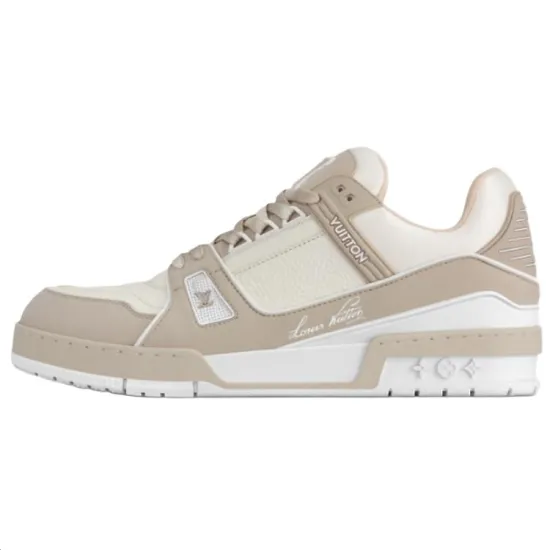 LOUIS VUITTON Trainer Skateboard Shoes Unisex Low-Top Light Green