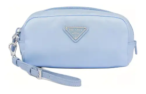 PRADA Re Nylon Recycled Nylon Clutch Women's Light Blue