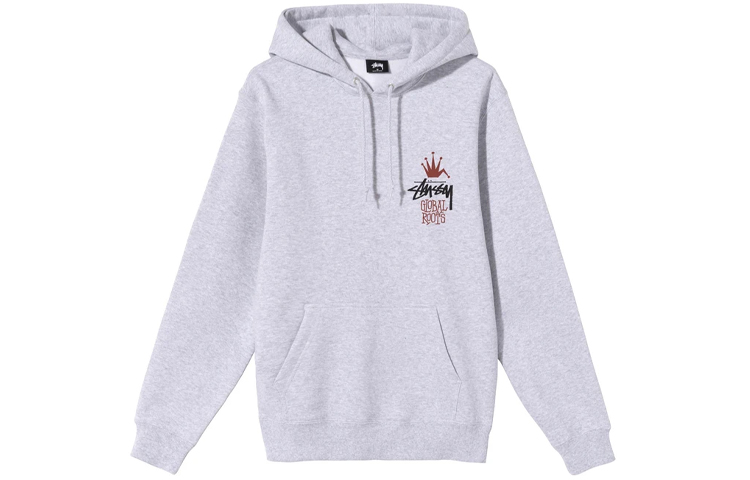Худи Stussy GLOBAL ROOTS HOOD Logo (черный) — фото 4
