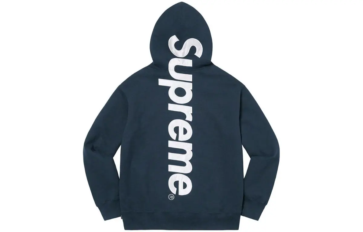 Supreme Satin Appliqué Hooded Sweatshirt