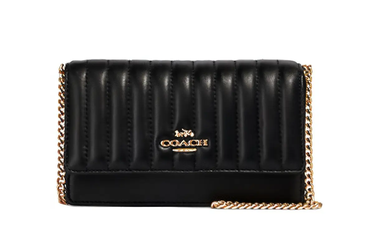 COACH Leather Crossbody Bag, Shoulder Bag Small Women's Black