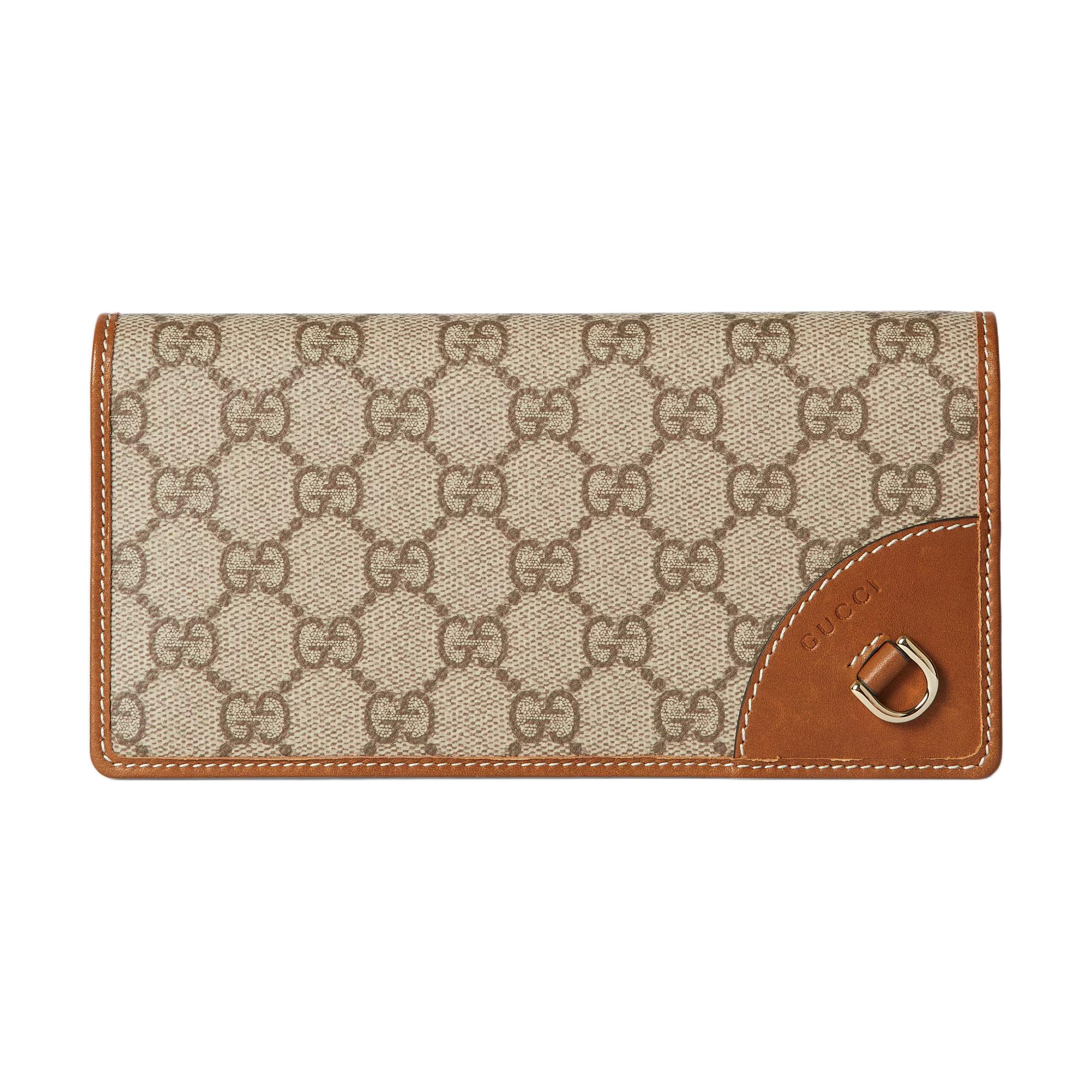 Кошелек Gucci GG Emblem (бежево-коричневый)