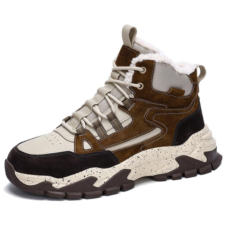 JEEP SPIRIT Outdoor Commute Coverage Height Increasing Abrasion Resistant Waterproof Thermal High top Outdoor Shoes