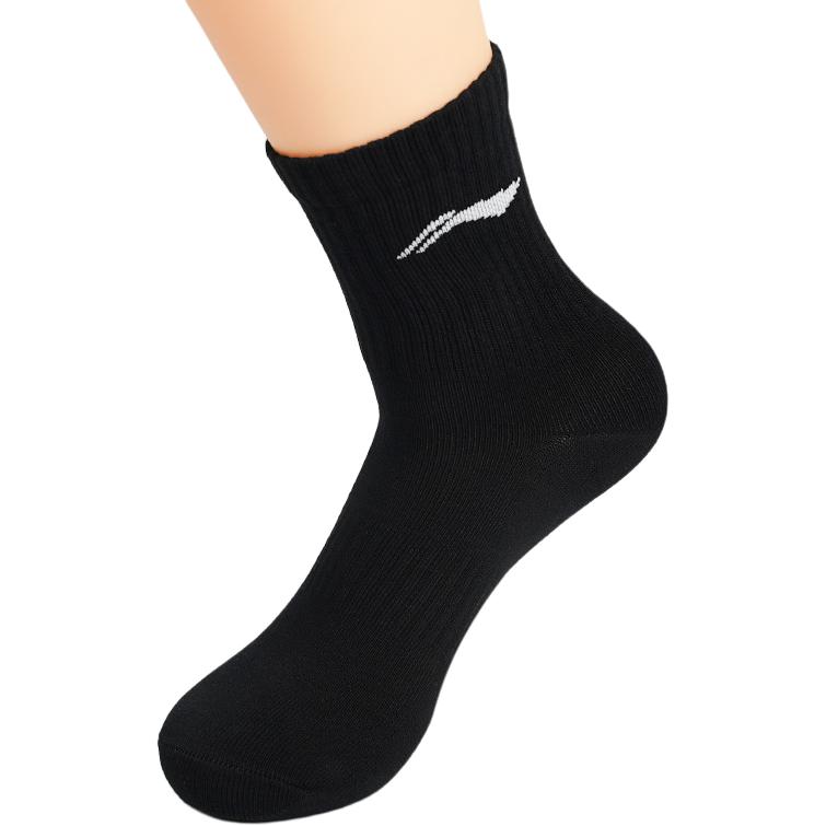 Li Ning Crew Socks Unisex 1 Pack Black