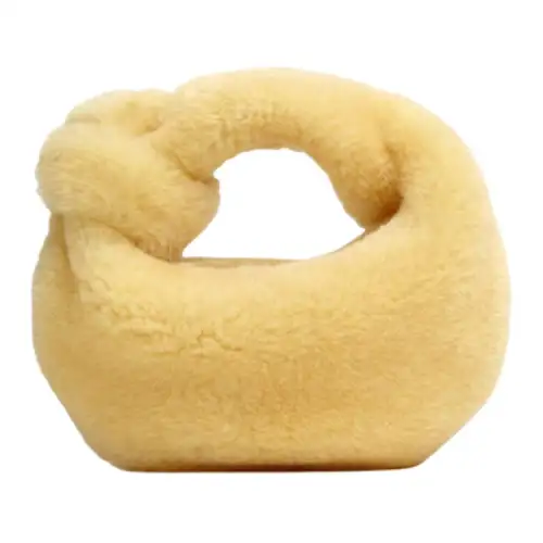 Bottega Veneta Jodie Wool Fuzzy Clutch Handbag Mini Women's Chick Yellow