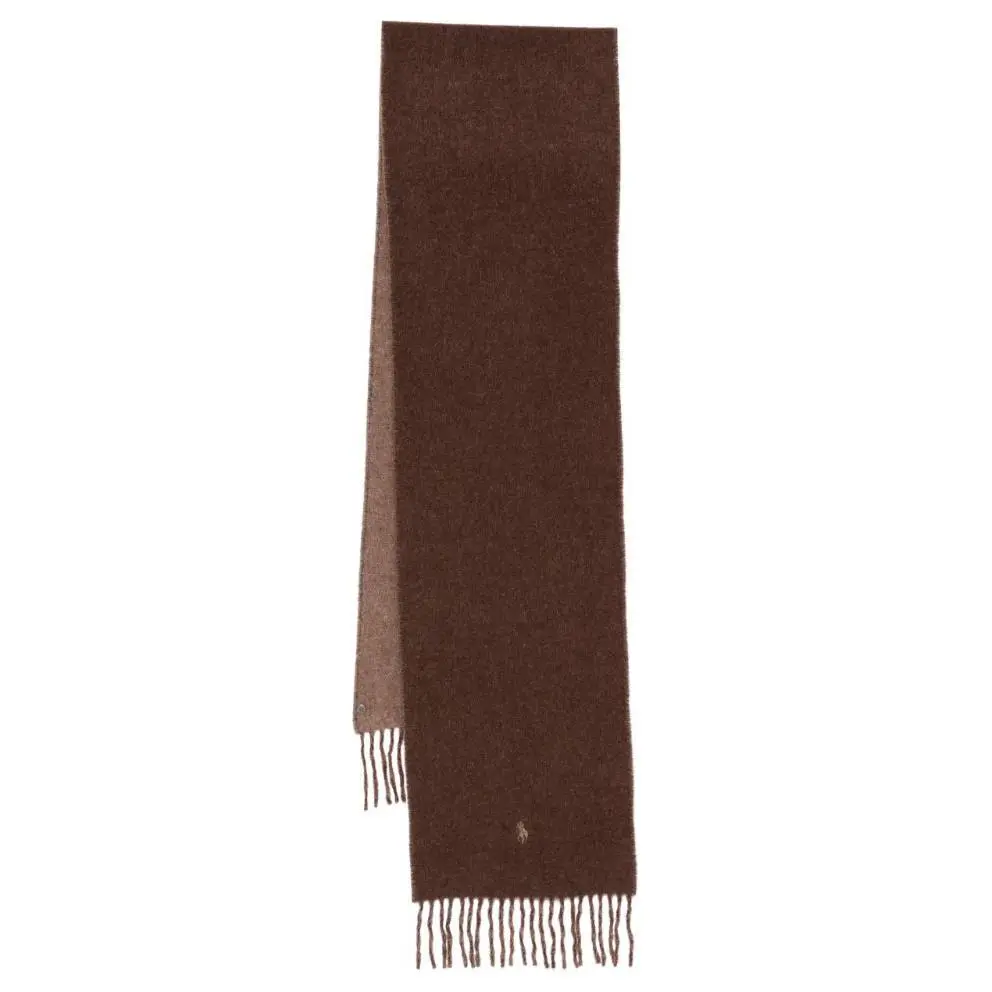 Polo Ralph Lauren fringed logo-embroidered scarf