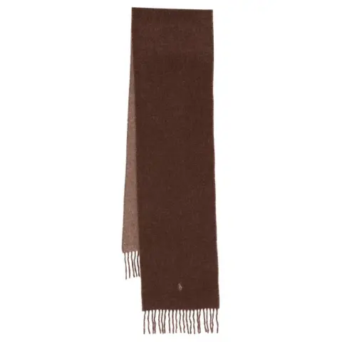 Polo Ralph Lauren fringed logo-embroidered scarf