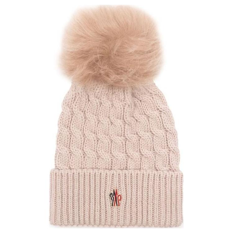 Женская шапка Moncler Moncler (розовая)