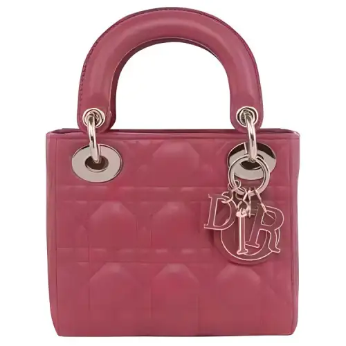 DIOR Lady Dior Sheepskin Handbag Shoulder Bag, Crossbody Bag, Handbag Mini Women's Hibiscus Pink