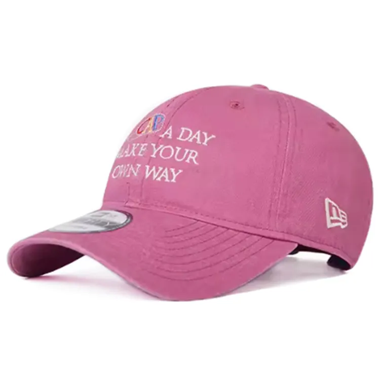 New Era Solid Design Cotton Baseball Cap Pink