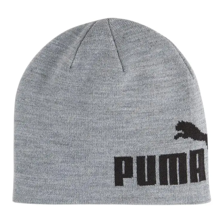 PUMA Brand Logo Knitted Fabric Beanies Unisex Gray