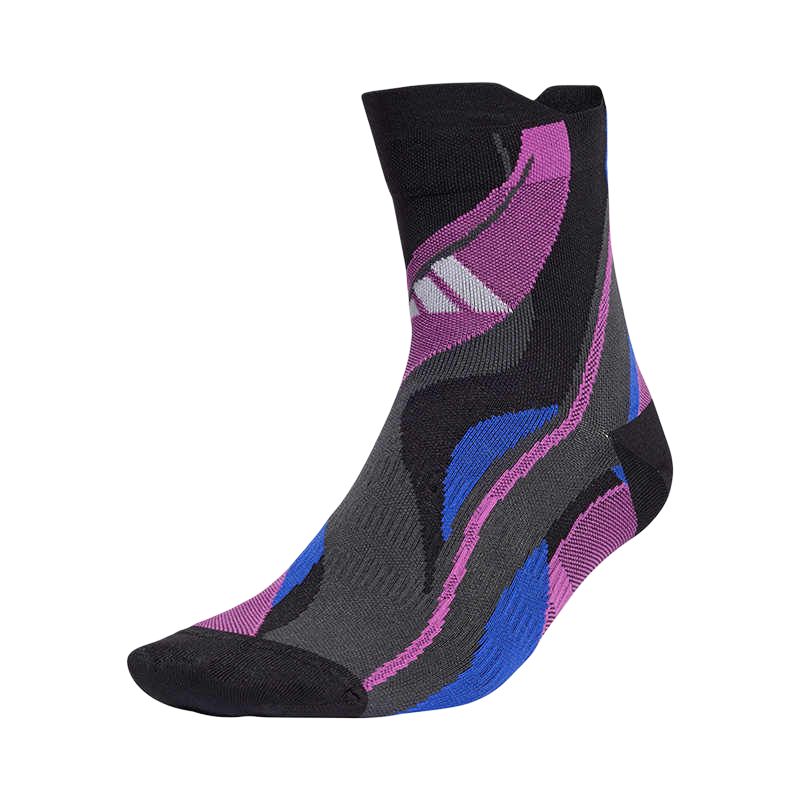 Adidas Crew Socks Unisex 1 Pack Black Gray/Purple/Blue