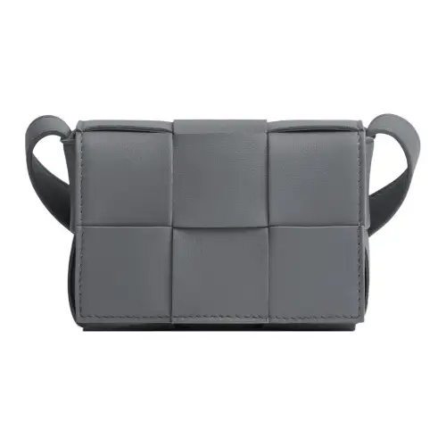 Bottega Veneta CASSETTE Sheepskin Tofu Bag, Shoulder Bag, Crossbody Bag Women's Gray