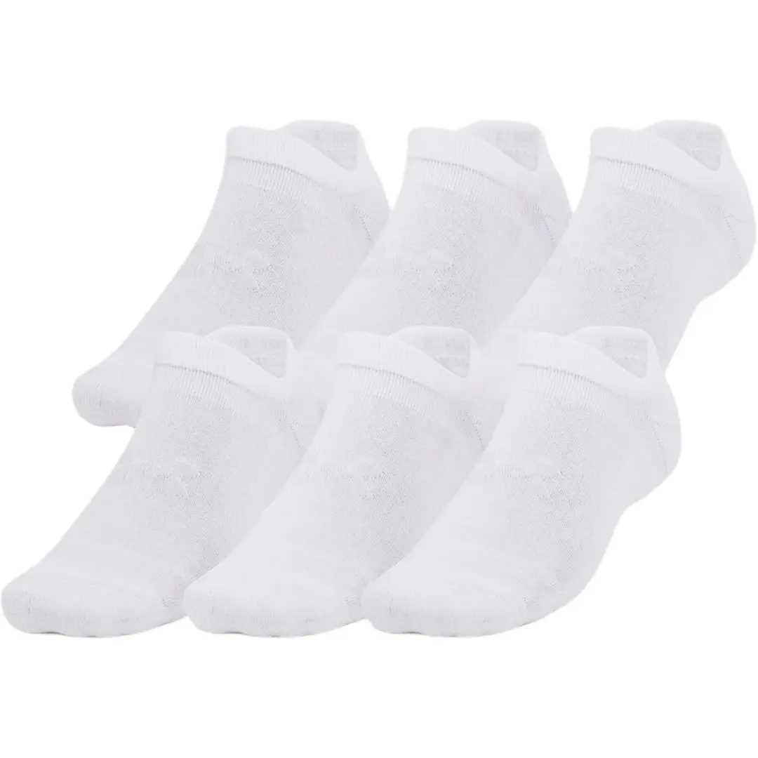 Under Armour Essential Cushion Ankle Socks Unisex 6 Pack White